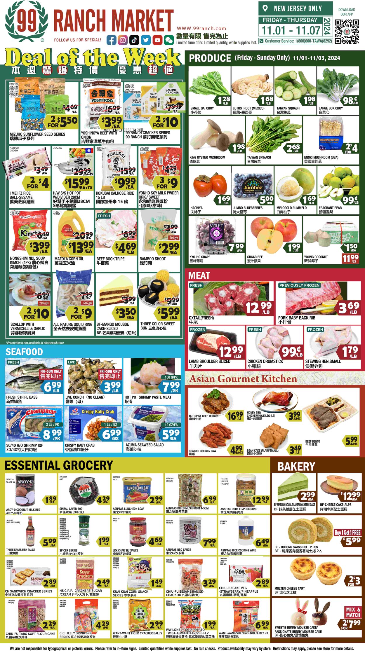 Weekly ad 99 Ranch Market - 99 Fresh 11/01/2024 - 11/08/2024