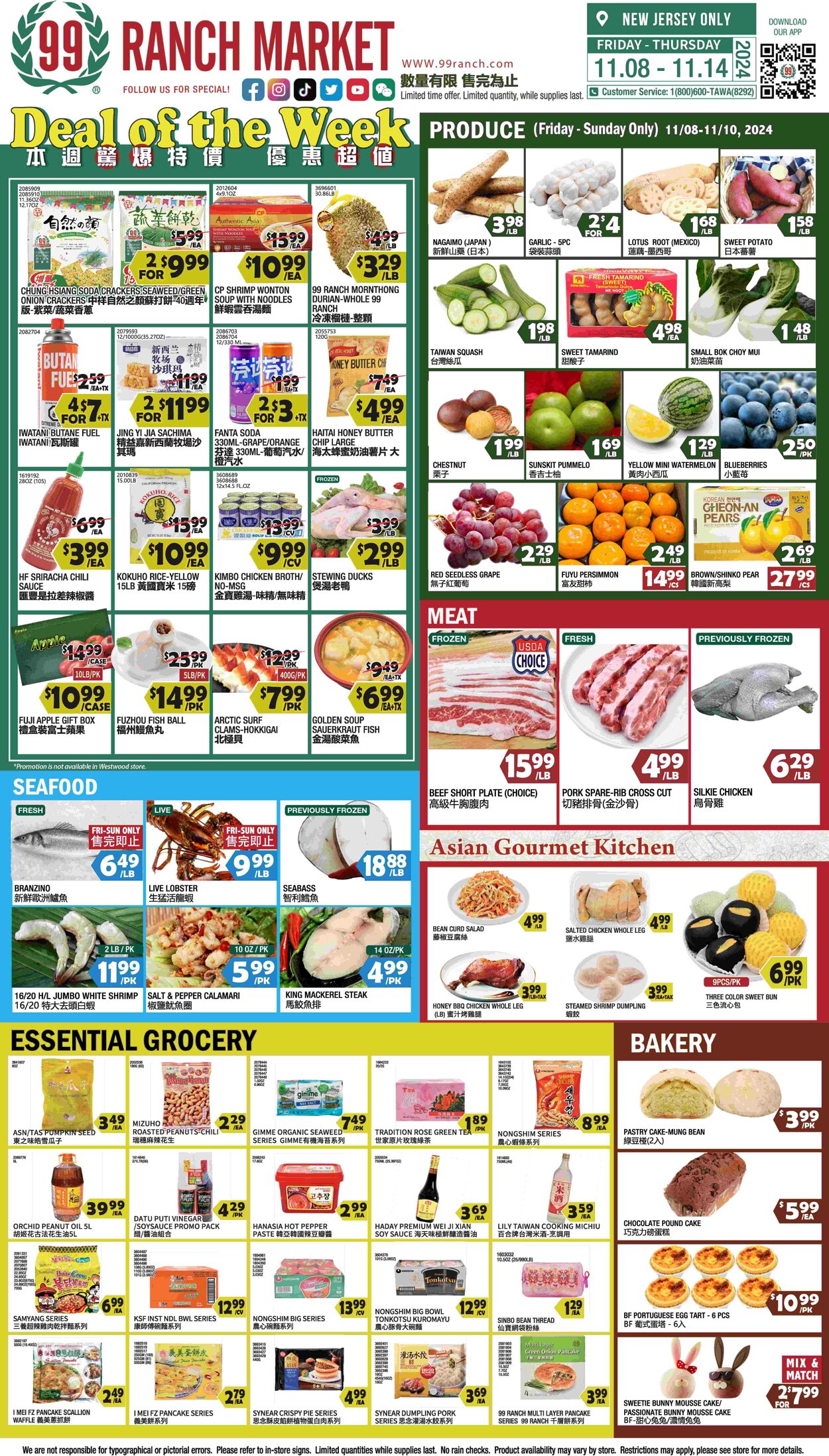 Weekly ad 99 Ranch Market - 99 Fresh 11/08/2024 - 11/15/2024