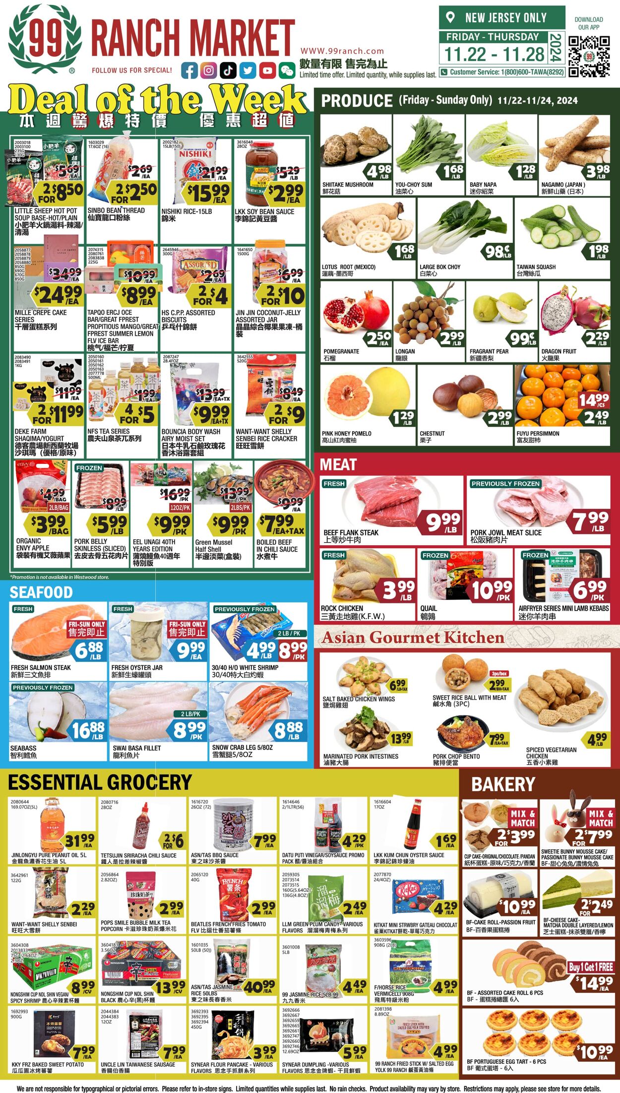 Weekly ad 99 Ranch Market - 99 Fresh 11/22/2024 - 11/29/2024