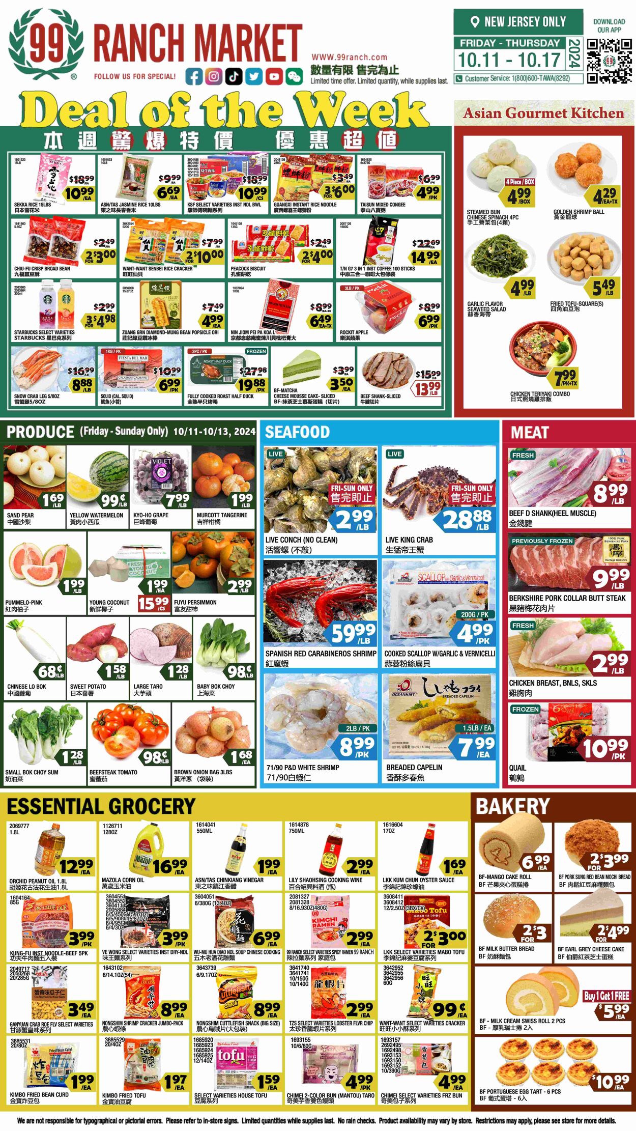 Weekly ad 99 Ranch Market - 99 Fresh 10/11/2024 - 10/18/2024