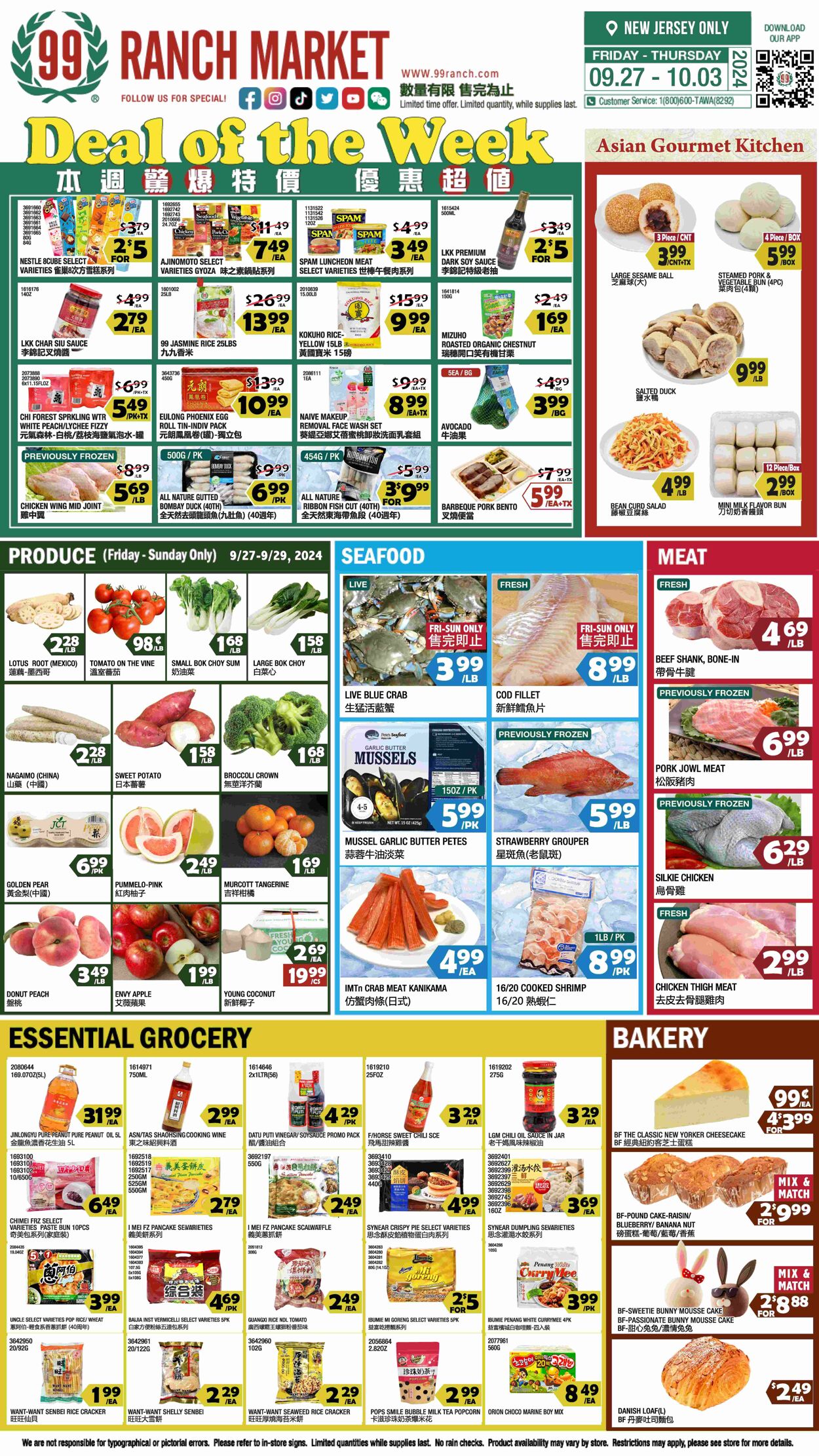 Weekly ad 99 Ranch Market - 99 Fresh 12/27/2023 - 10/04/2024