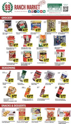 Weekly ad 99 Ranch Market - 99 Fresh 11/01/2024 - 11/08/2024