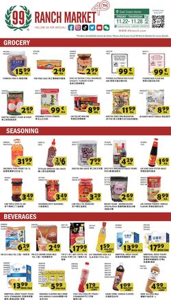 Weekly ad 99 Ranch Market - 99 Fresh 11/22/2024 - 11/29/2024