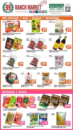 Weekly ad 99 Ranch Market - 99 Fresh 10/03/2025 - 10/10/2025