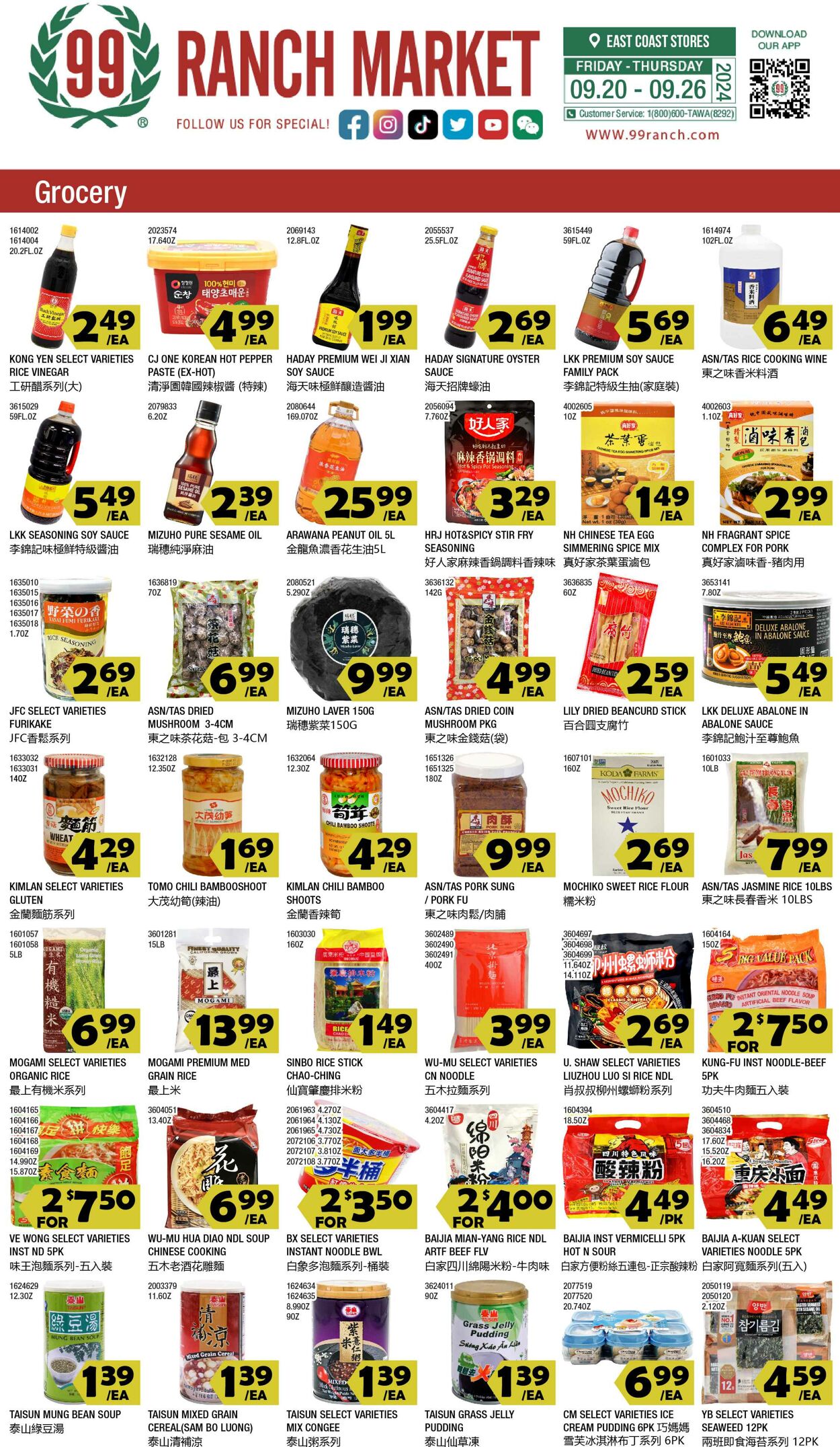 Weekly ad 99 Ranch Market - 99 Fresh 09/20/2024 - 09/26/2024