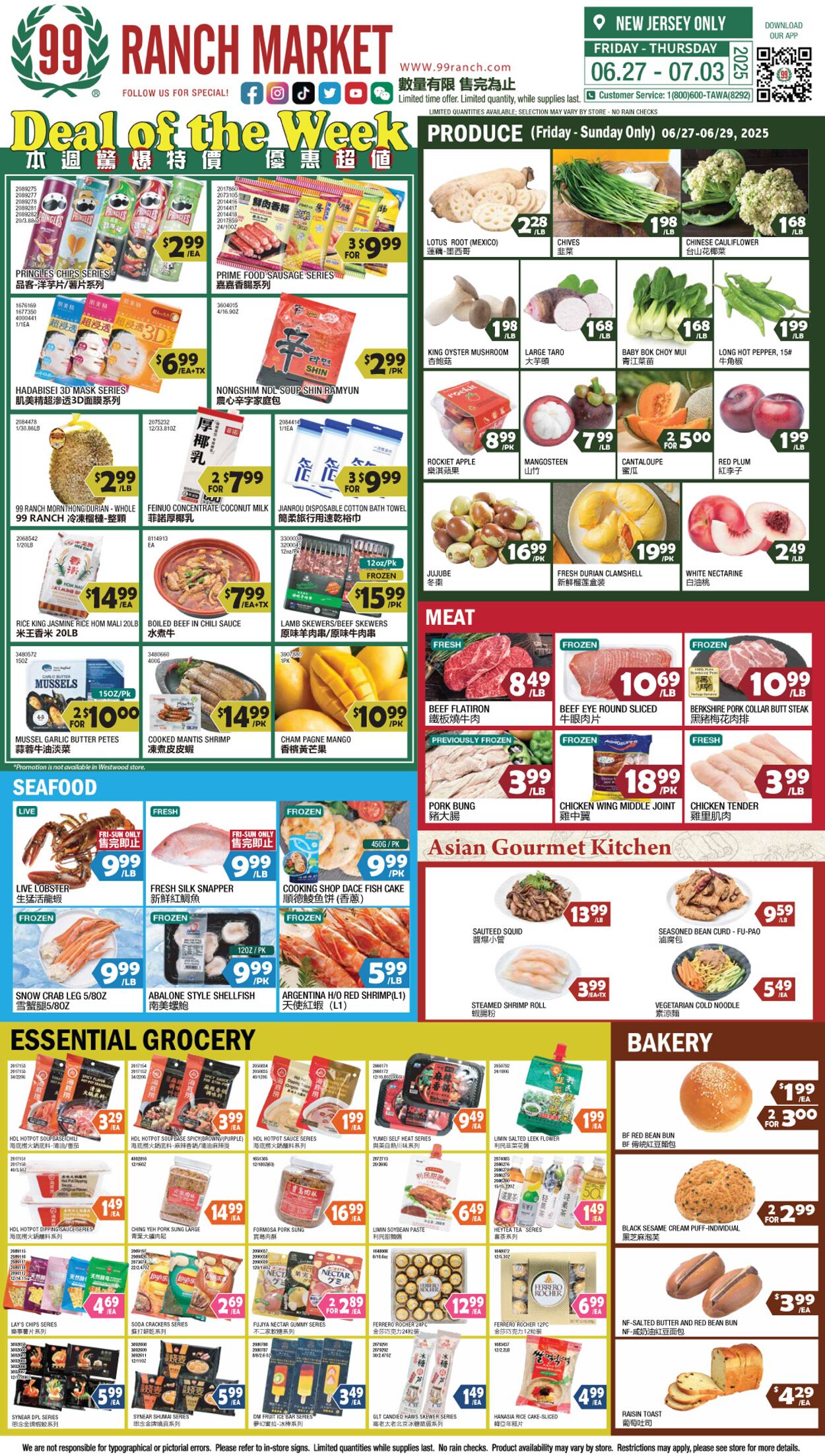 Weekly ad 99 Ranch Market - 99 Fresh 06/27/2025 - 07/04/2025