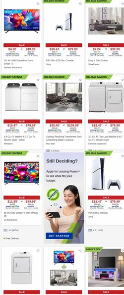 Weekly ad Aaron's 12/01/2025 - 12/31/2025