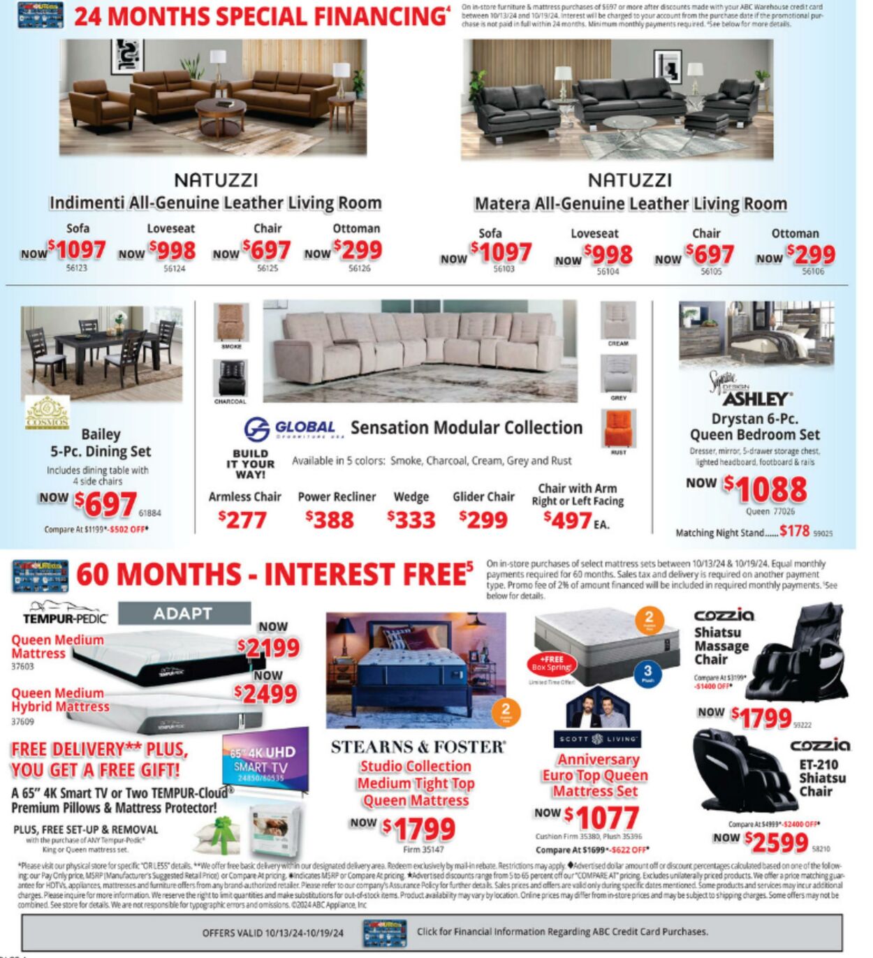 Weekly ad ABC Warehouse 10/13/2024 - 10/19/2024