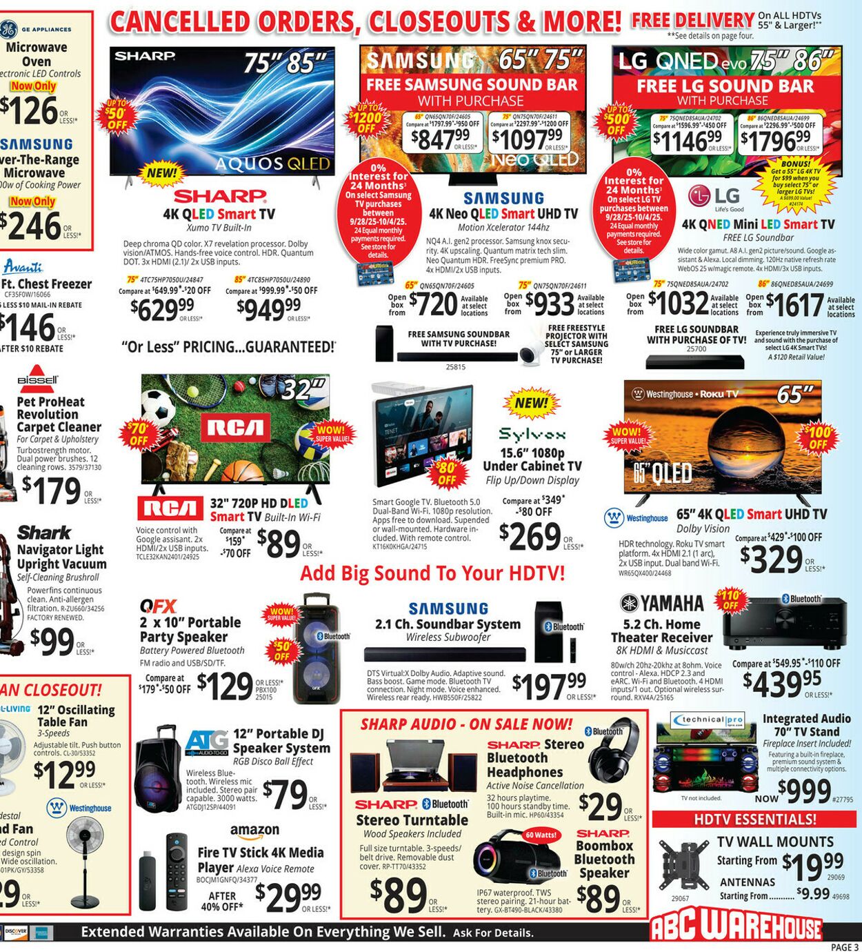 Weekly ad ABC Warehouse 09/28/2025 - 10/04/2025
