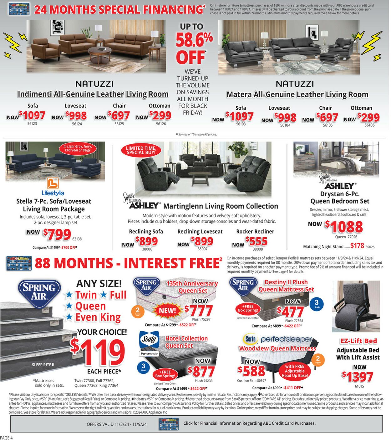 Weekly ad ABC Warehouse 11/03/2024 - 11/13/2024