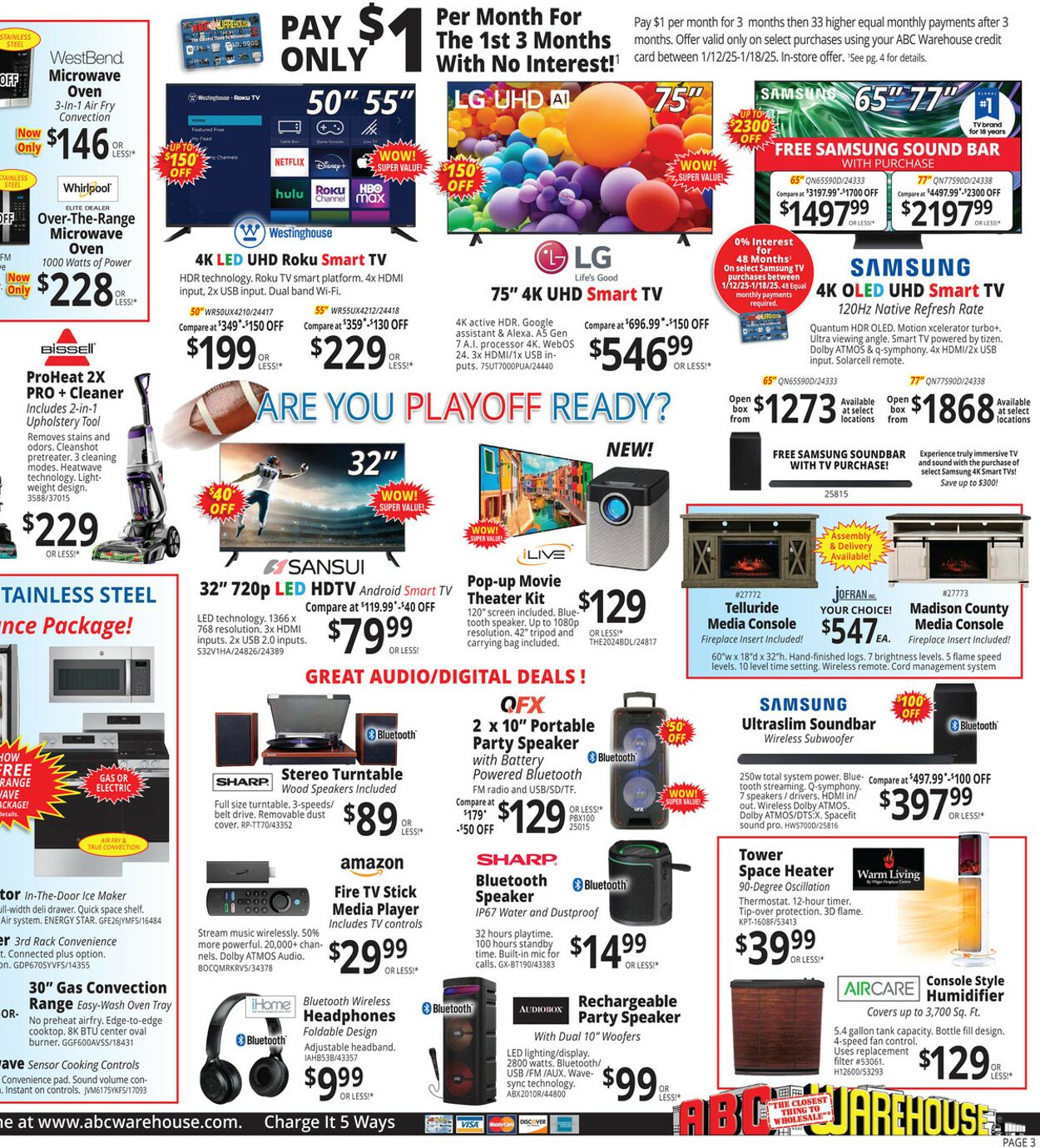 Weekly ad ABC Warehouse 01/12/2025 - 01/18/2025