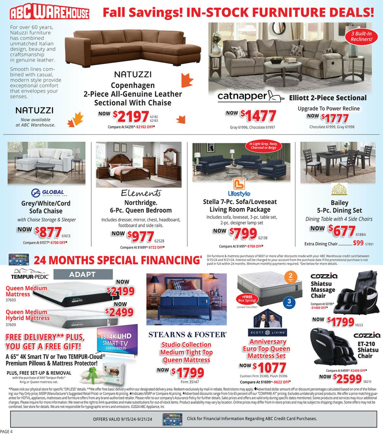 Weekly ad ABC Warehouse 09/15/2024 - 09/21/2024