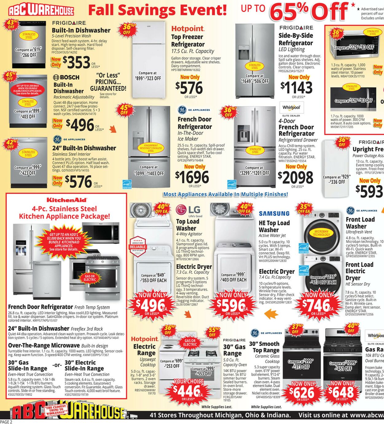 Weekly ad ABC Warehouse 09/15/2024 - 09/21/2024