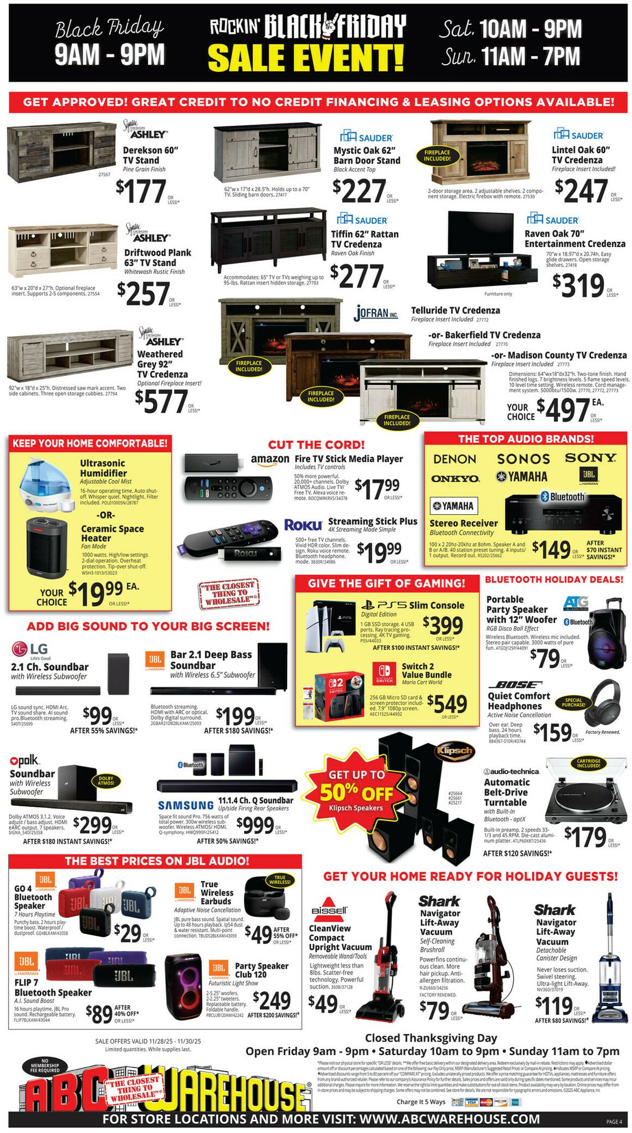 Weekly ad ABC Warehouse 11/23/2025 - 11/29/2025