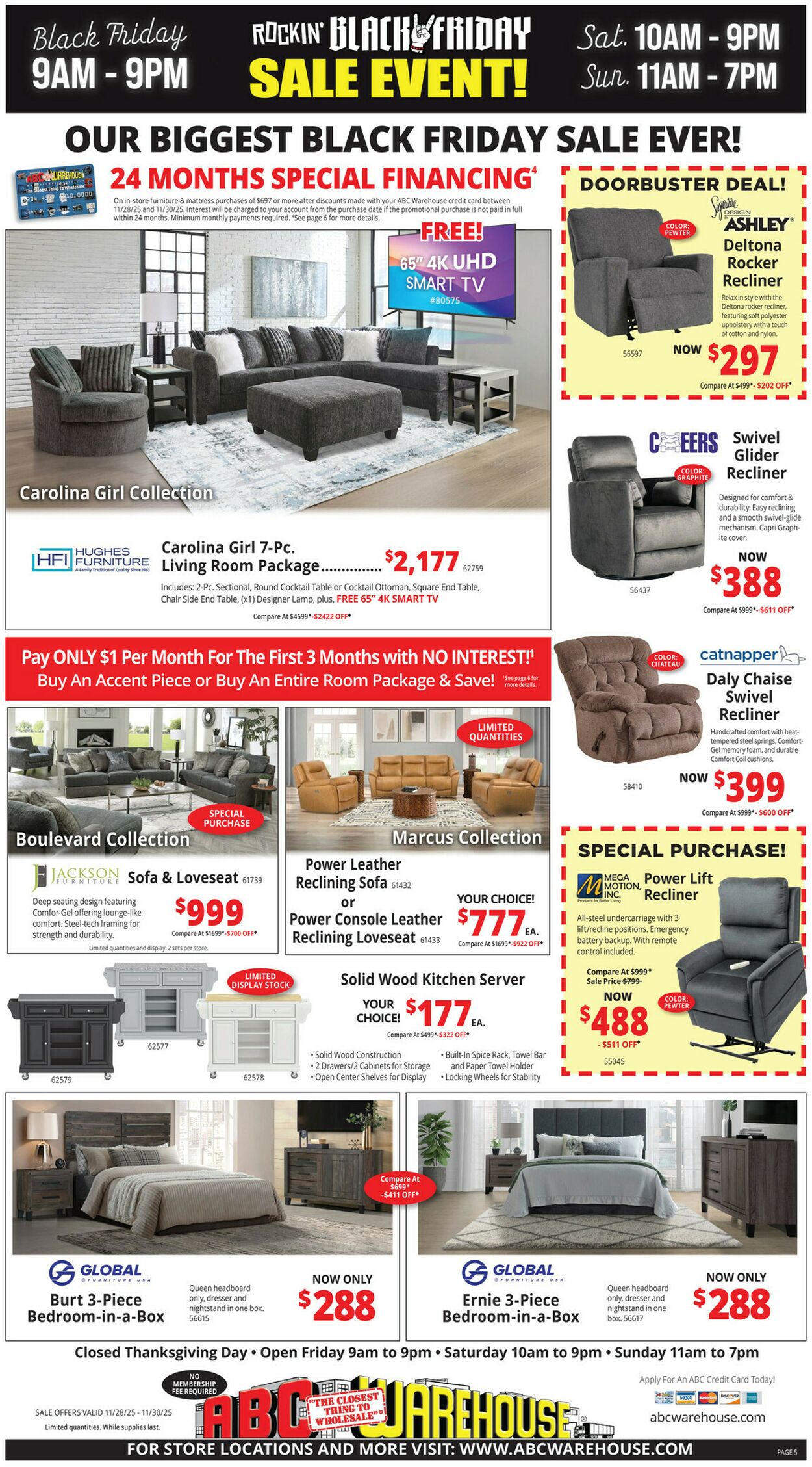 Weekly ad ABC Warehouse 11/23/2025 - 11/29/2025