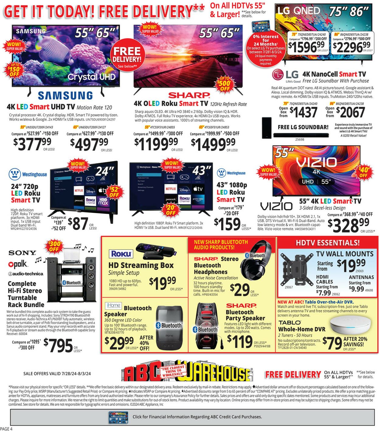 Weekly ad ABC Warehouse 07/28/2024 - 08/03/2024