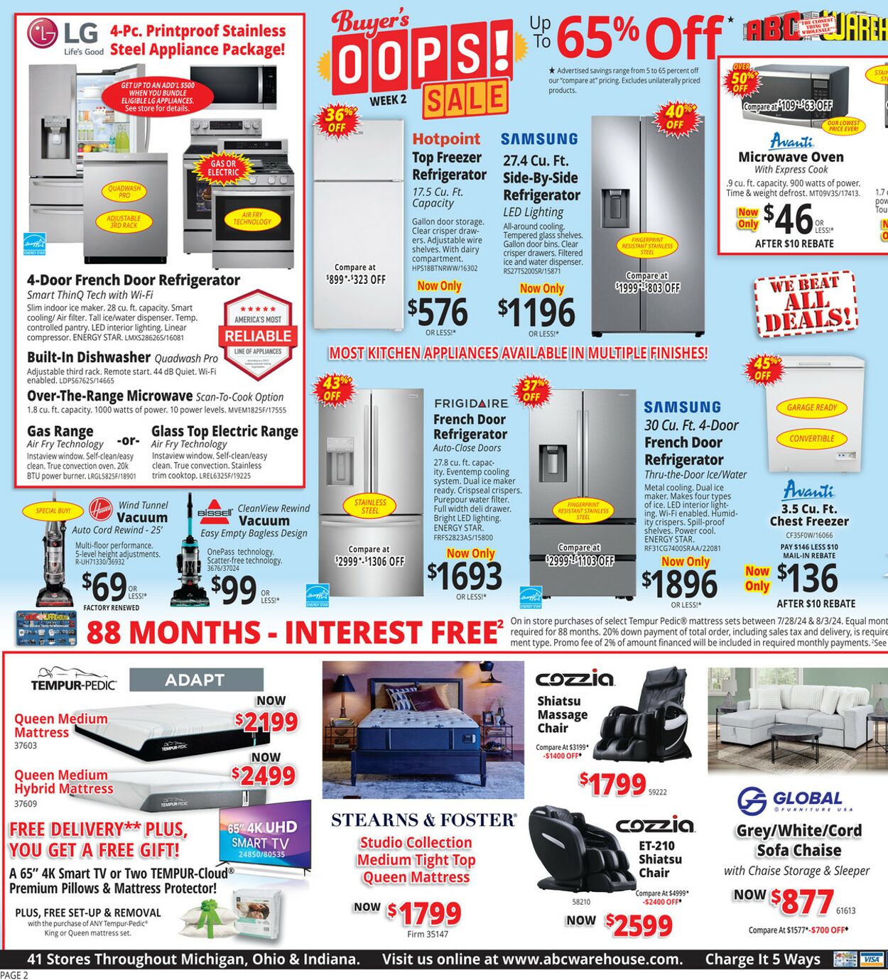 Weekly ad ABC Warehouse 07/28/2024 - 08/03/2024