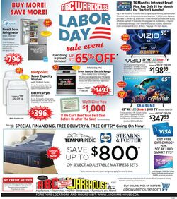 Weekly ad ABC Warehouse 08/24/2025 - 08/30/2025