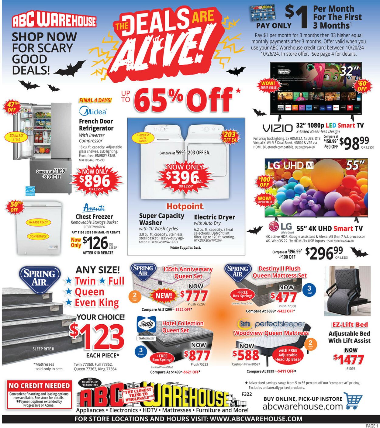 Weekly ad ABC Warehouse 10/20/2024 - 10/26/2024