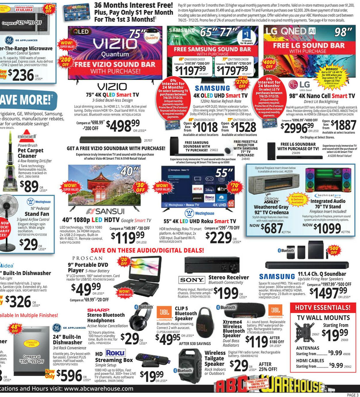 Weekly ad ABC Warehouse 07/06/2025 - 07/12/2025