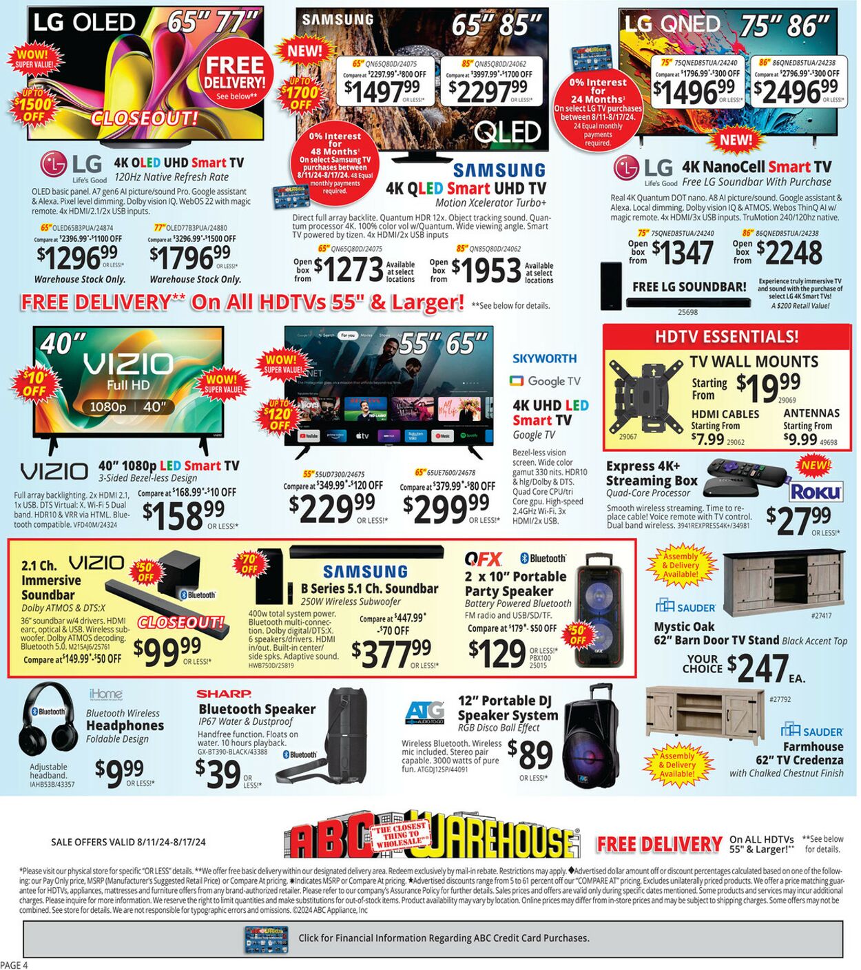 Weekly ad ABC Warehouse 08/11/2024 - 08/17/2024