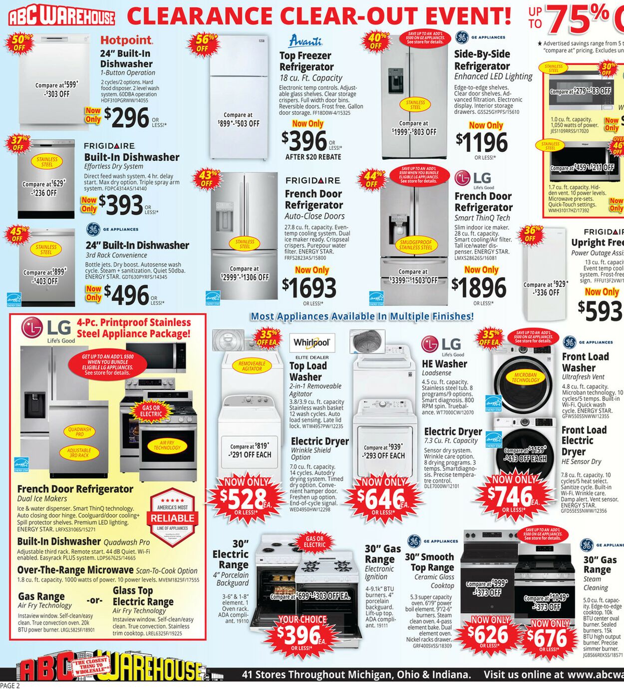 Weekly ad ABC Warehouse 08/18/2024 - 08/24/2024