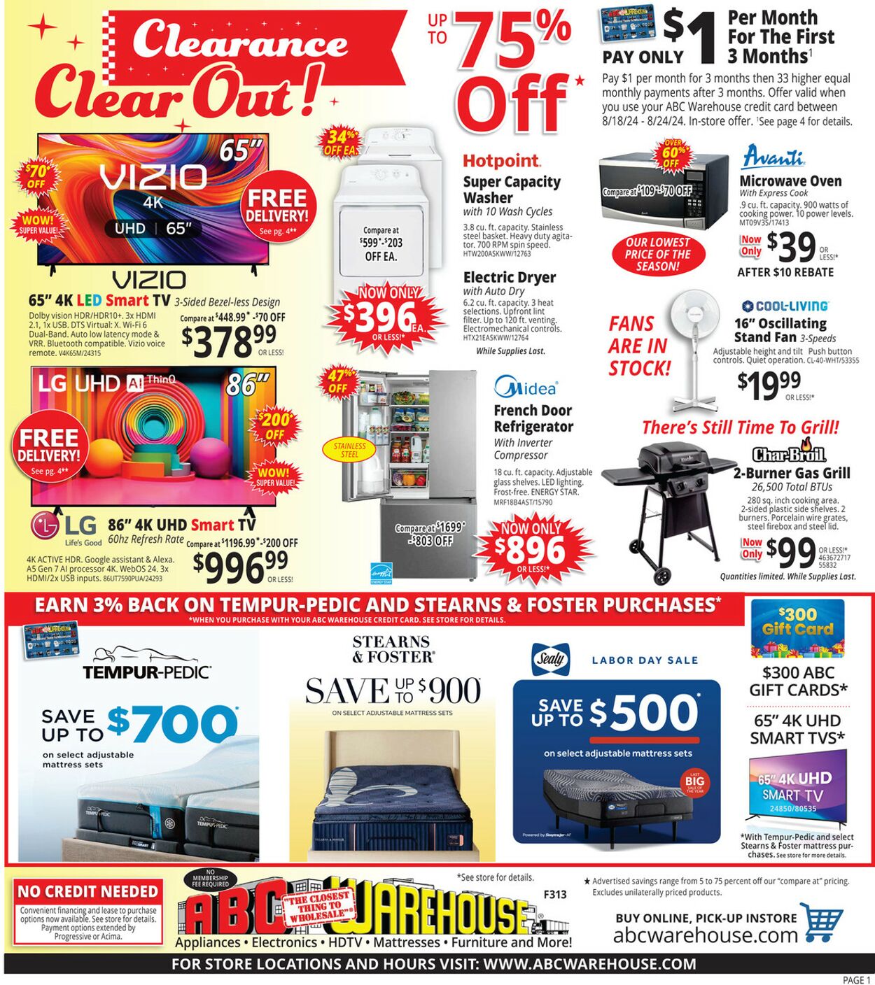 Weekly ad ABC Warehouse 08/18/2024 - 08/24/2024