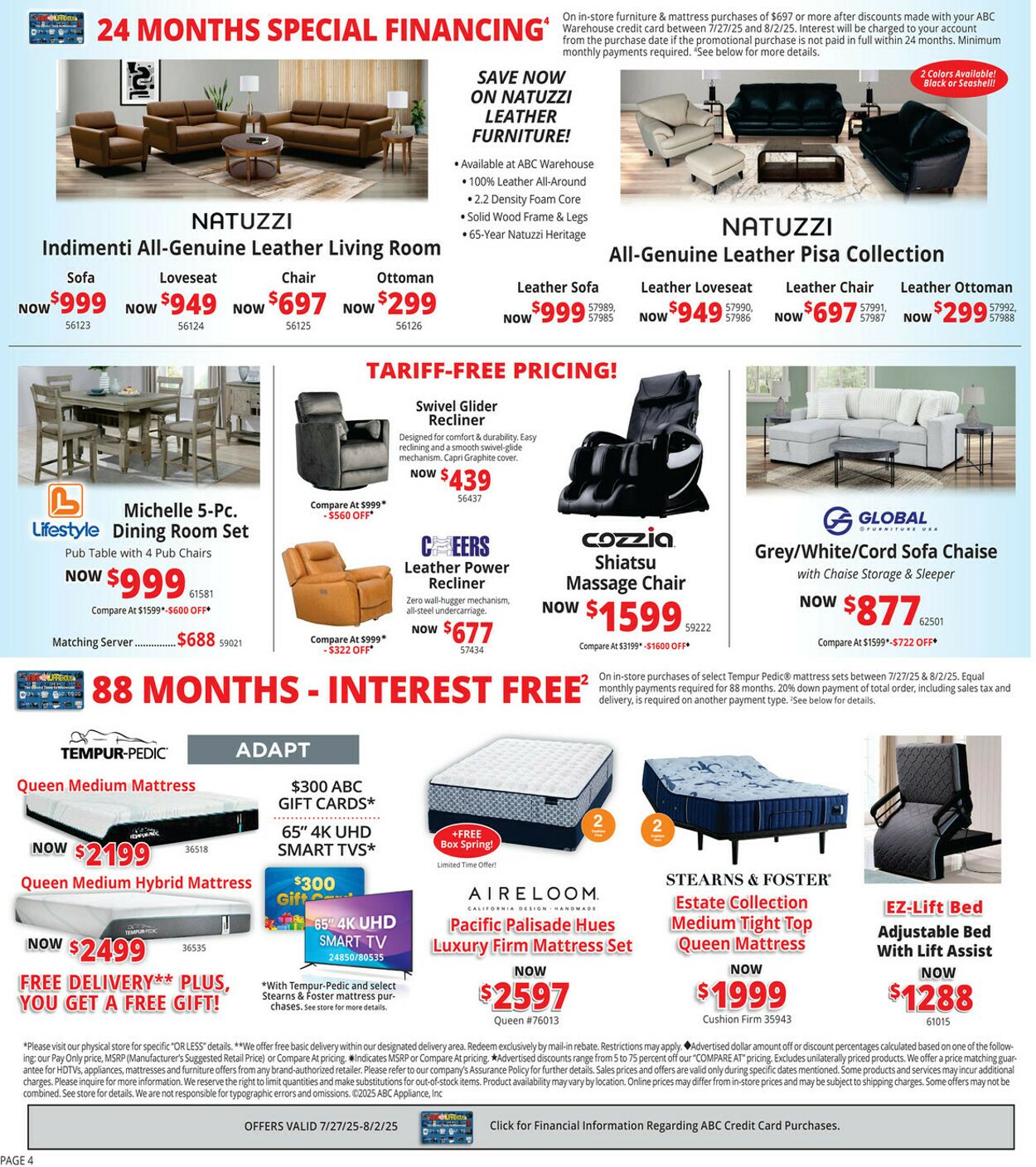 Weekly ad ABC Warehouse 07/27/2025 - 08/02/2025