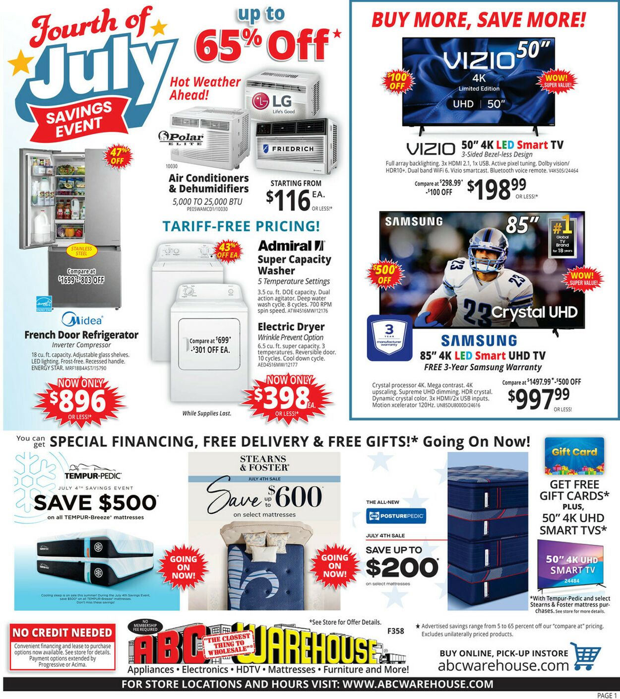 Weekly ad ABC Warehouse 06/22/2025 - 06/28/2025