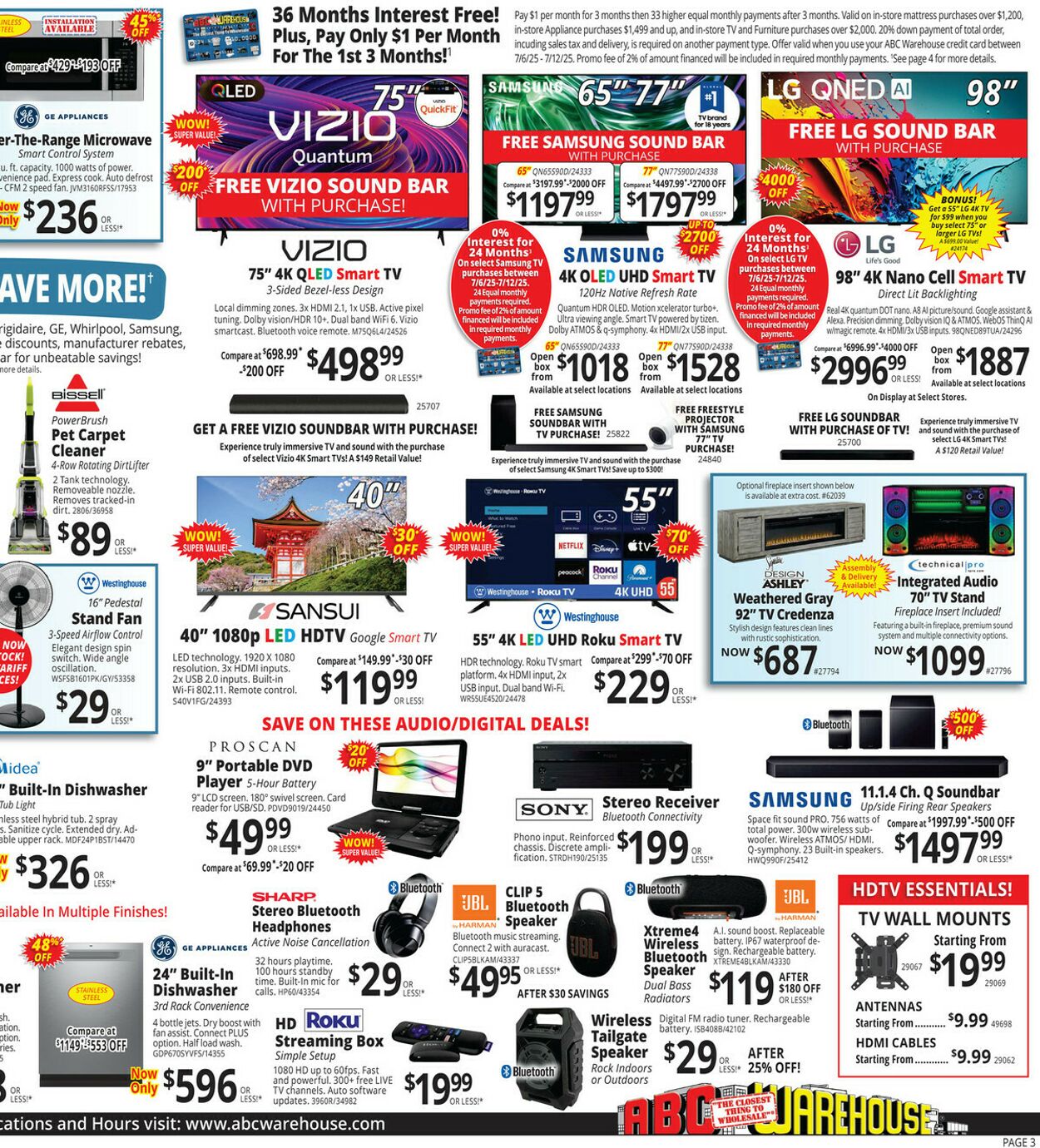 Weekly ad ABC Warehouse 07/06/2025 - 07/12/2025