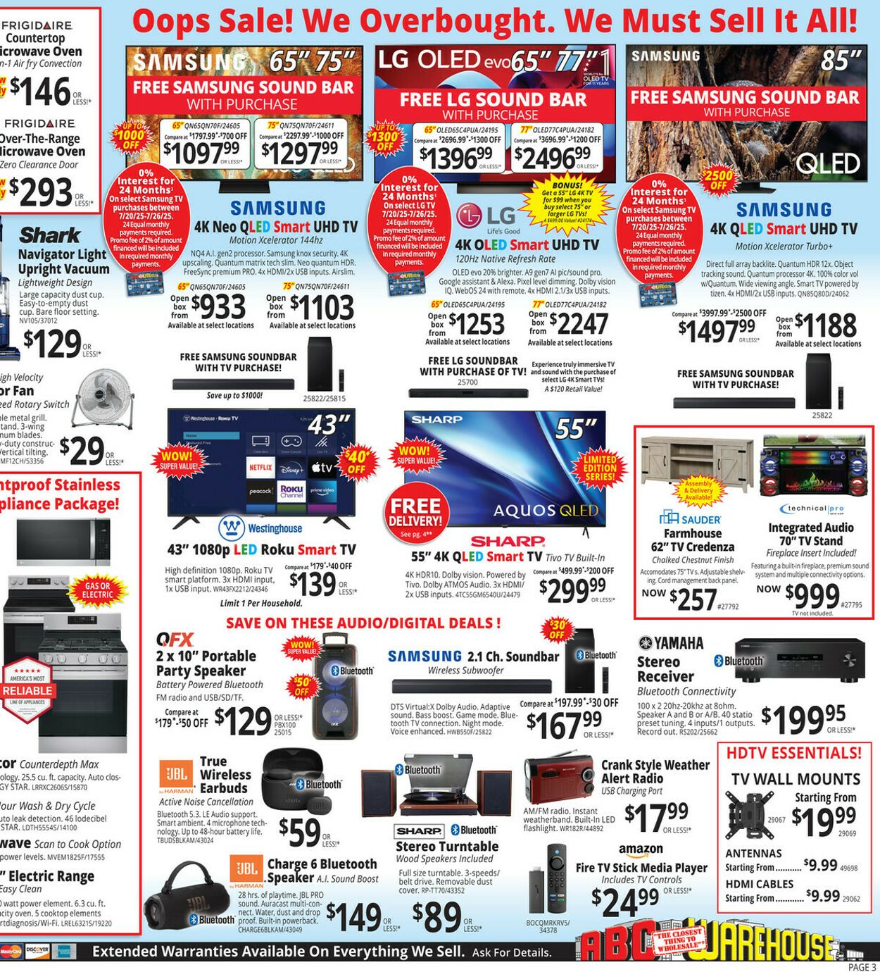Weekly ad ABC Warehouse 07/20/2025 - 07/26/2025