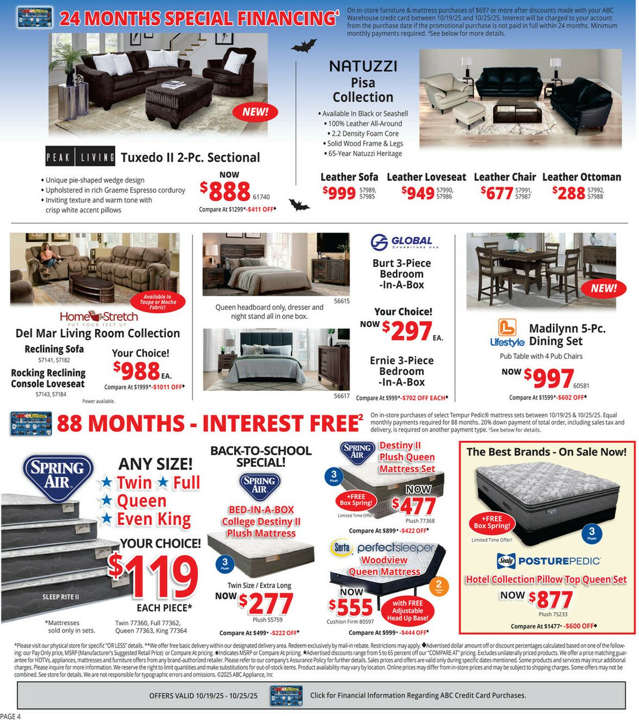 Weekly ad ABC Warehouse 10/19/2025 - 10/25/2025