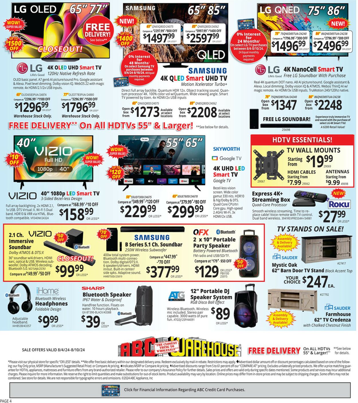 Weekly ad ABC Warehouse 08/04/2024 - 08/10/2024