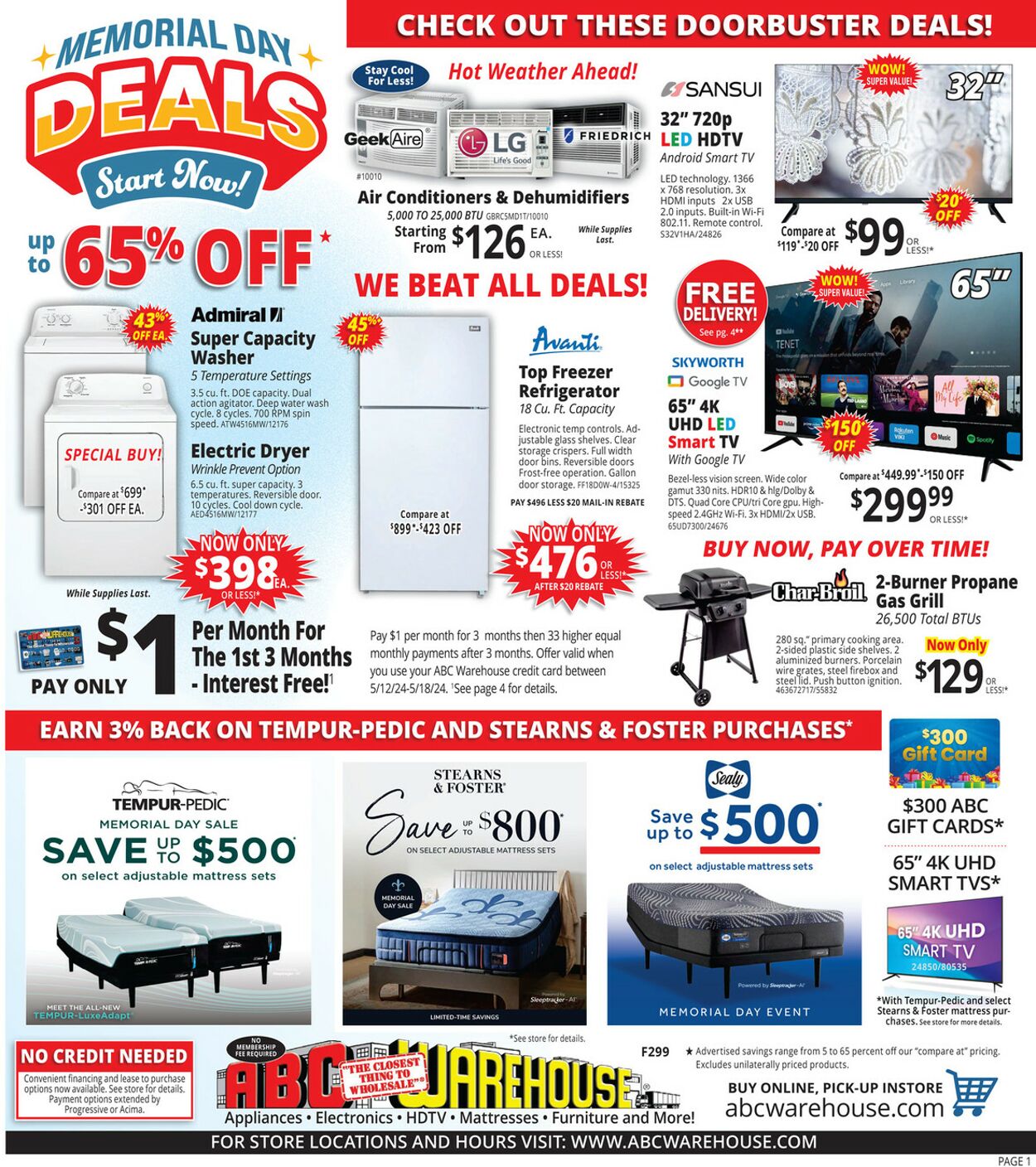 ABC Warehouse Promotional weekly ads