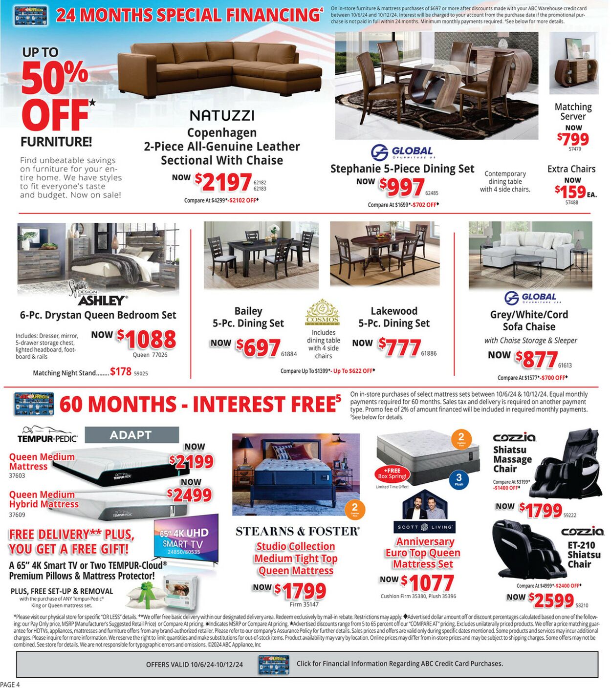 Weekly ad ABC Warehouse 10/06/2024 - 10/12/2024