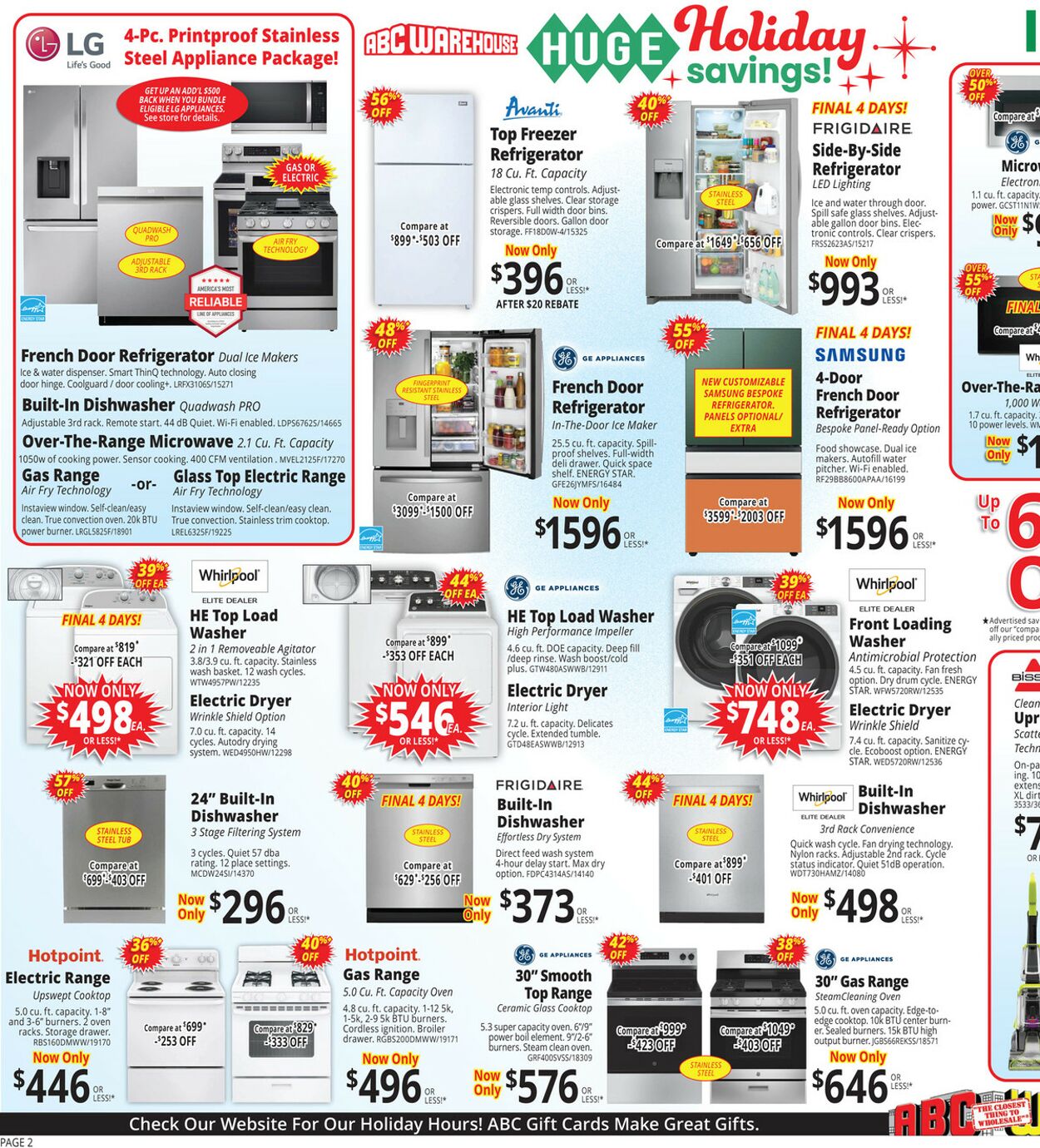 Weekly ad ABC Warehouse 12/01/2024 - 12/07/2024