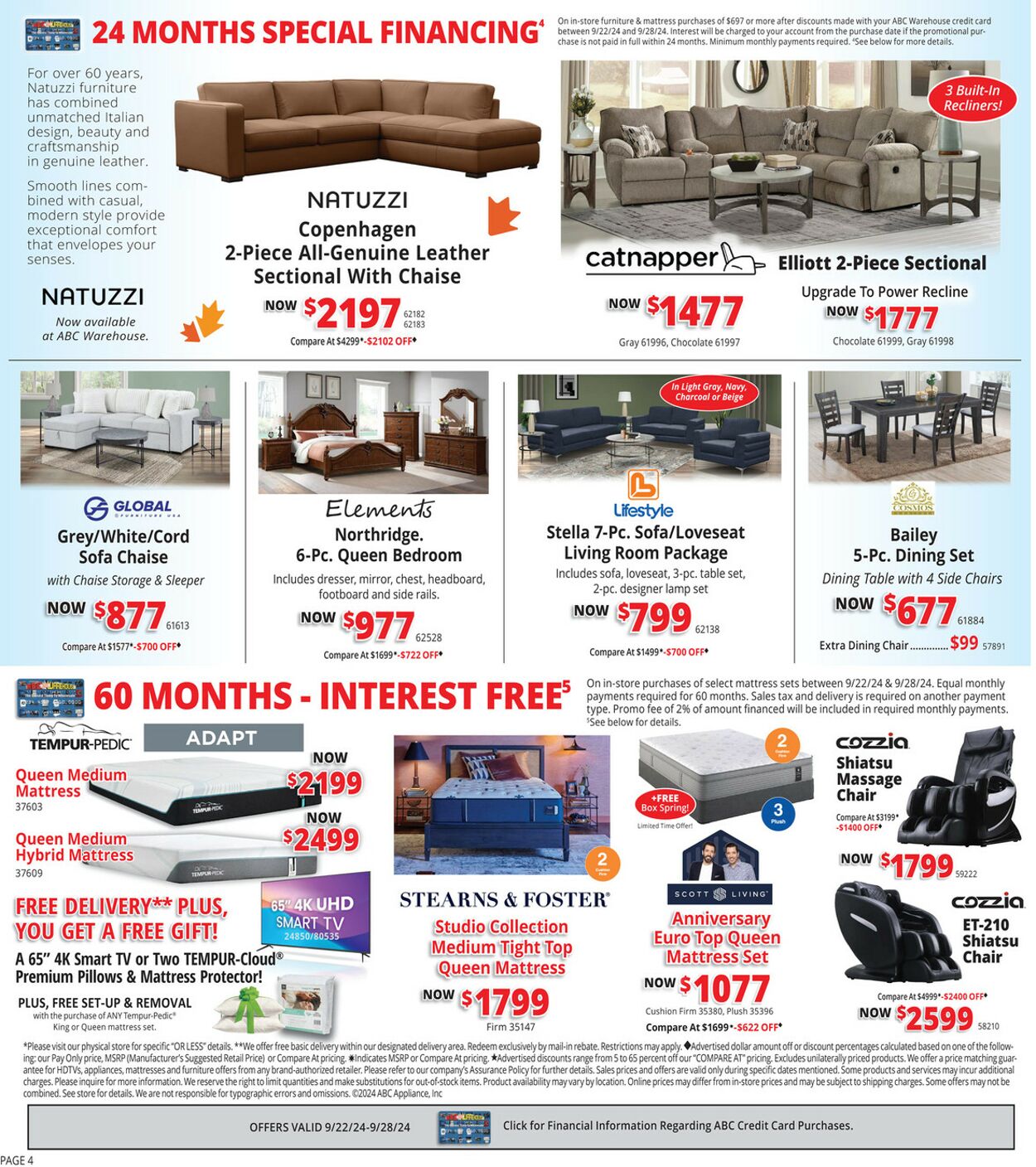 Weekly ad ABC Warehouse 09/22/2024 - 09/28/2024