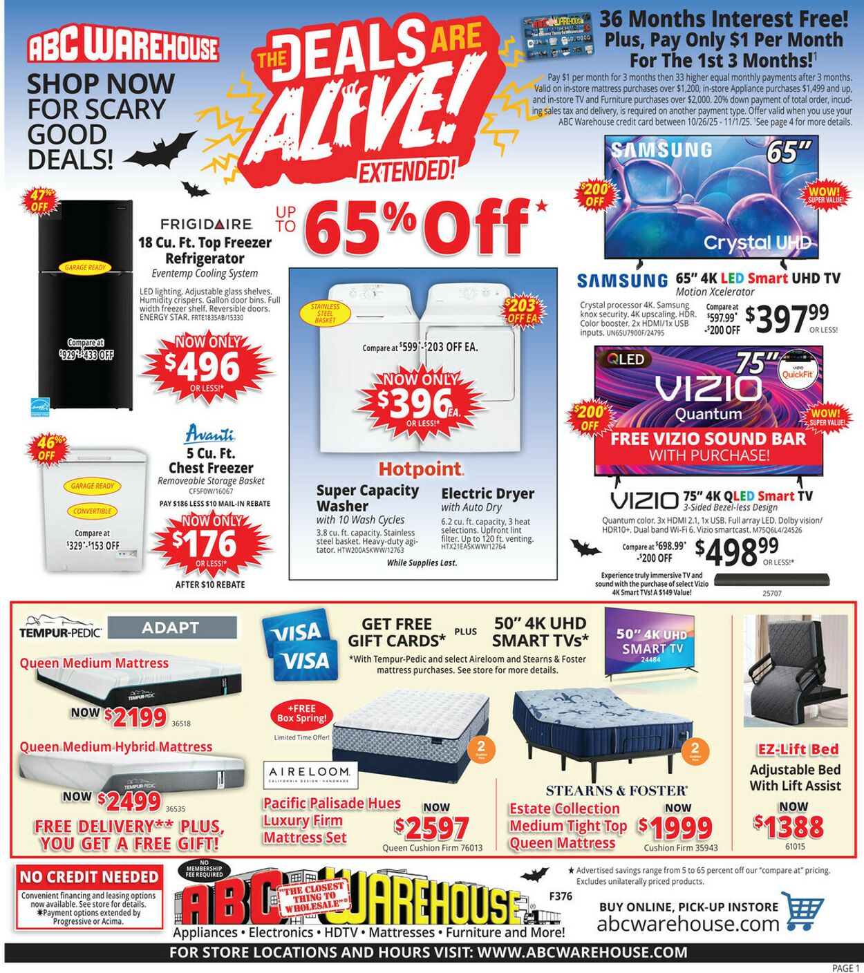 Weekly ad ABC Warehouse 10/26/2025 - 11/01/2025