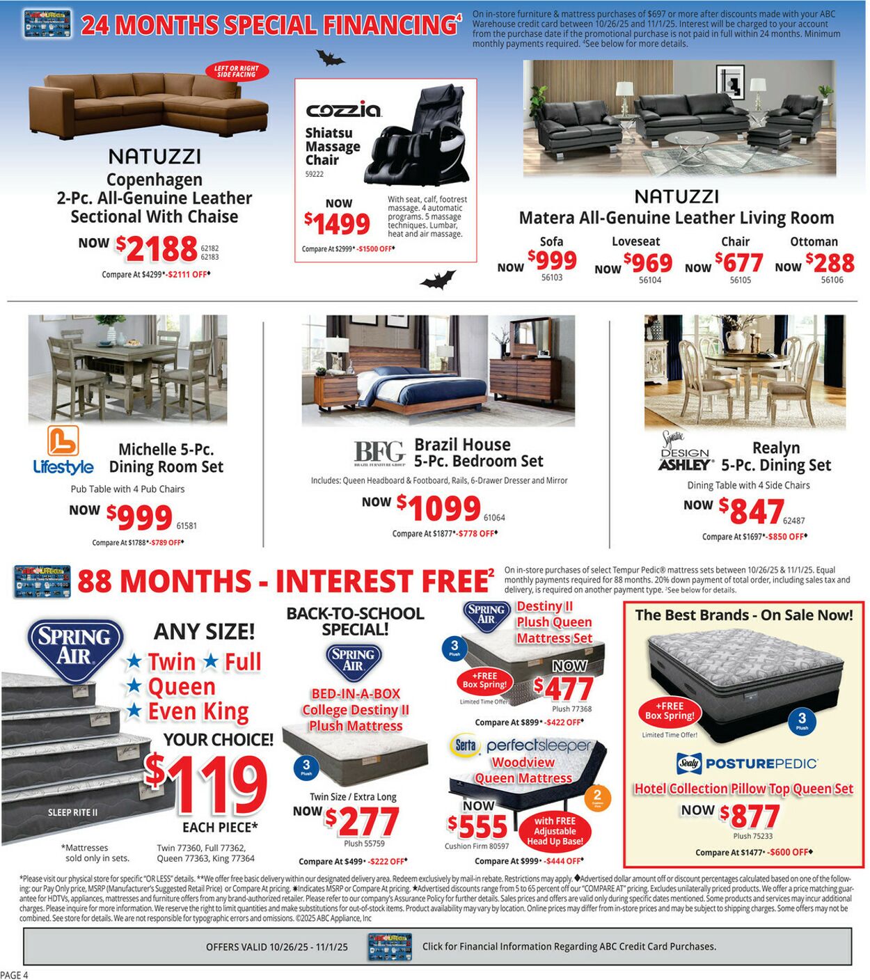 Weekly ad ABC Warehouse 10/26/2025 - 11/01/2025