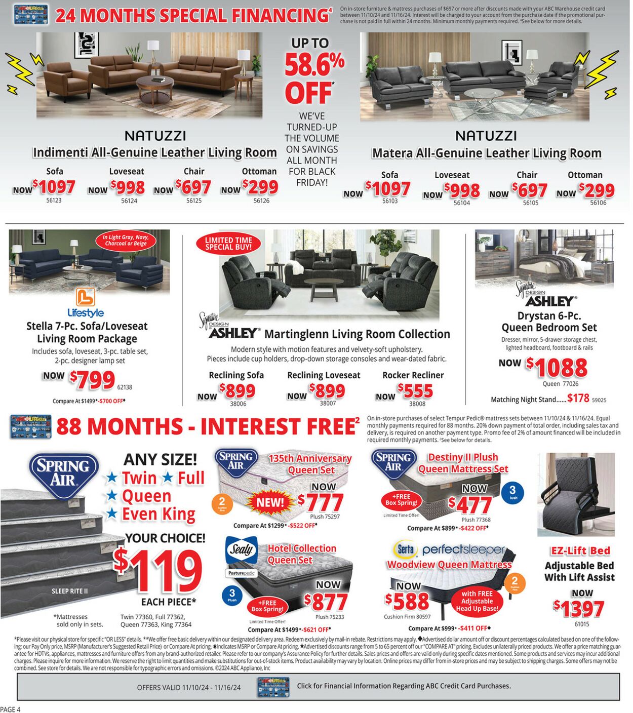 Weekly ad ABC Warehouse 11/12/2024 - 11/20/2024