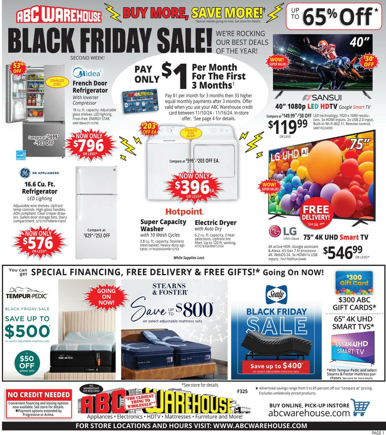 ABC Warehouse Promotional weekly ads