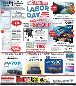 Weekly ad ABC Warehouse 09/01/2024 - 09/07/2024