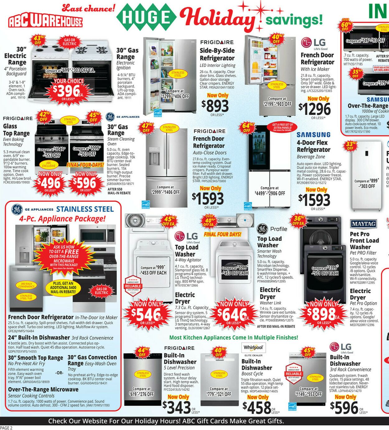 Weekly ad ABC Warehouse 12/21/2025 - 12/27/2025