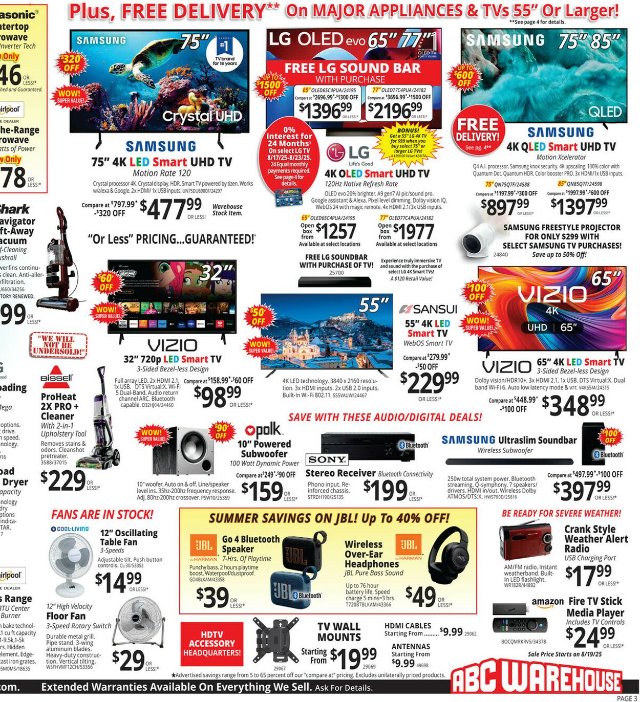 Weekly ad ABC Warehouse 08/17/2025 - 08/23/2025