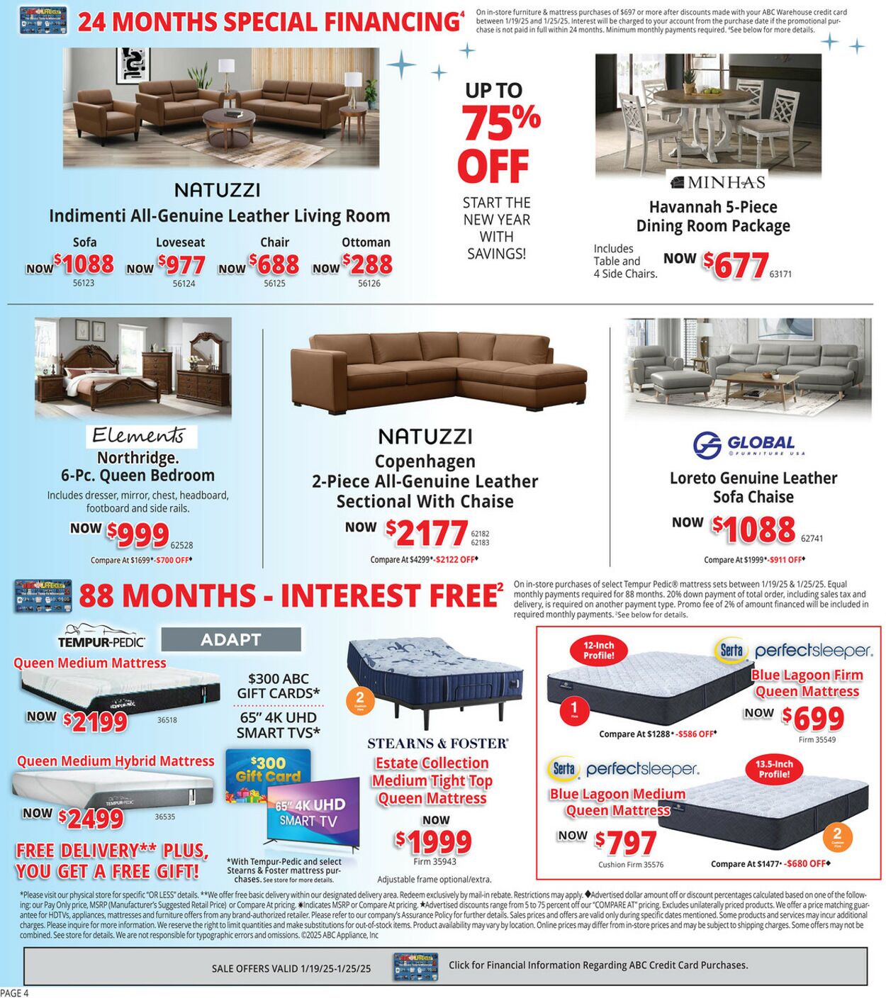 Weekly ad ABC Warehouse 01/19/2025 - 01/25/2025