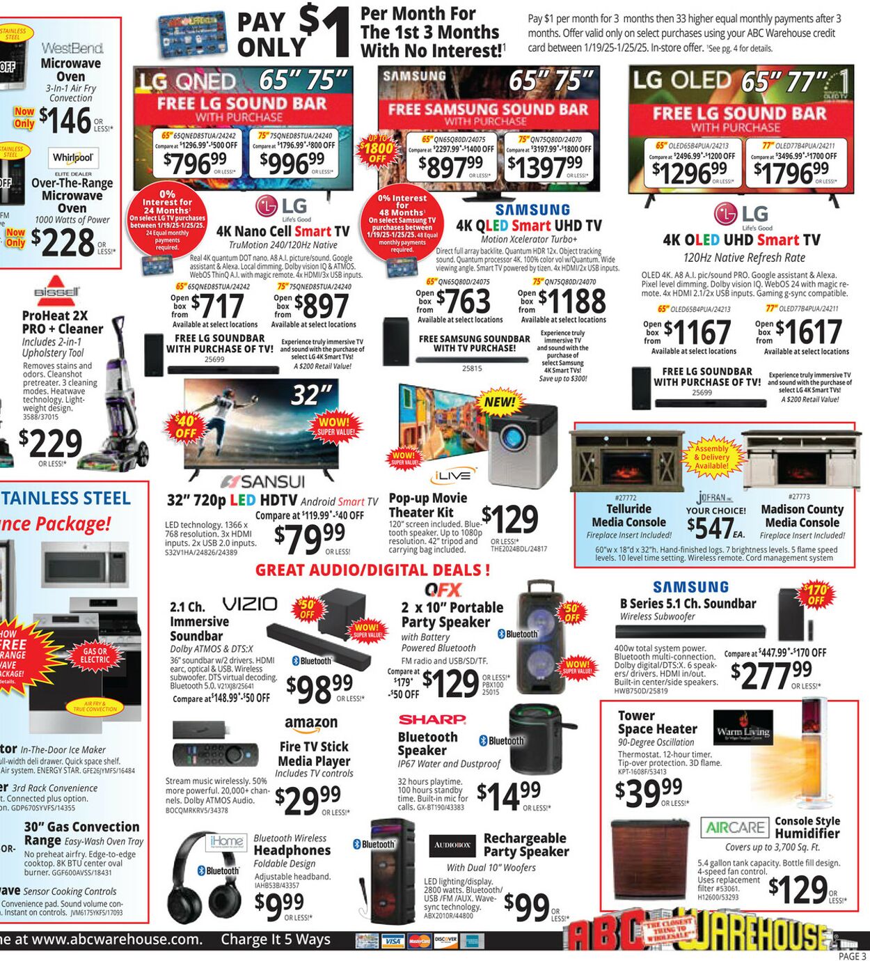 Weekly ad ABC Warehouse 01/19/2025 - 01/25/2025