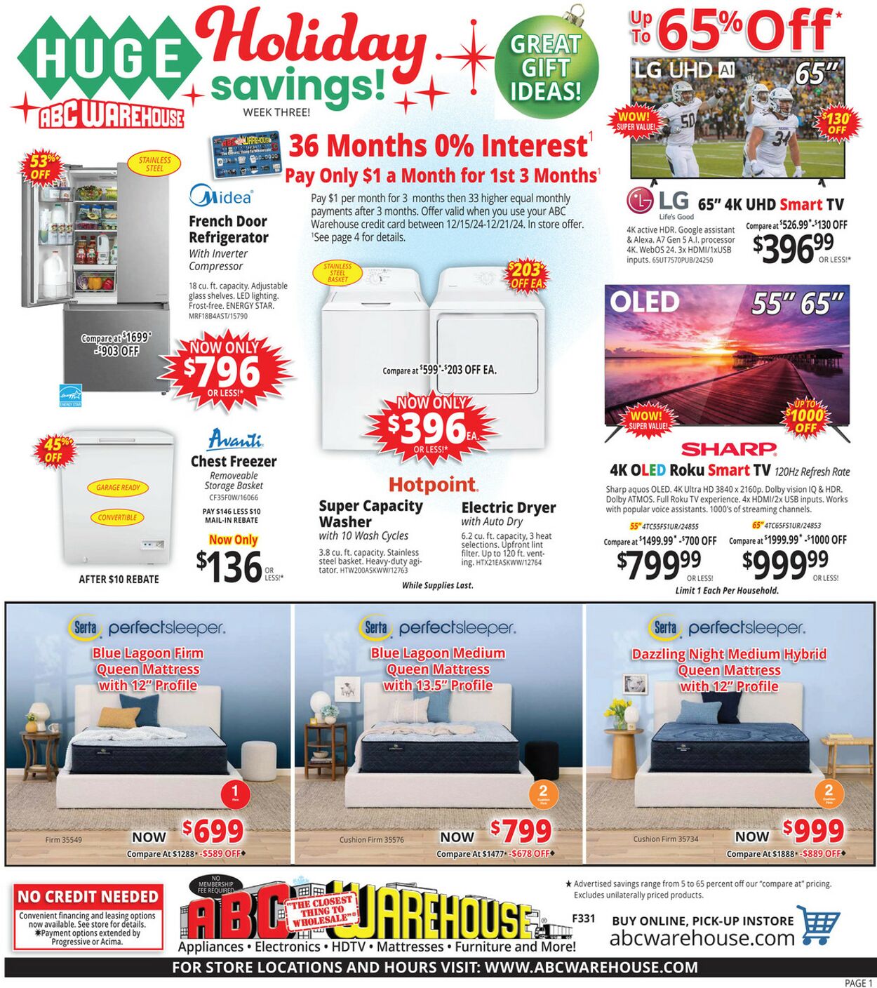 Weekly ad ABC Warehouse 12/15/2024 - 12/21/2024