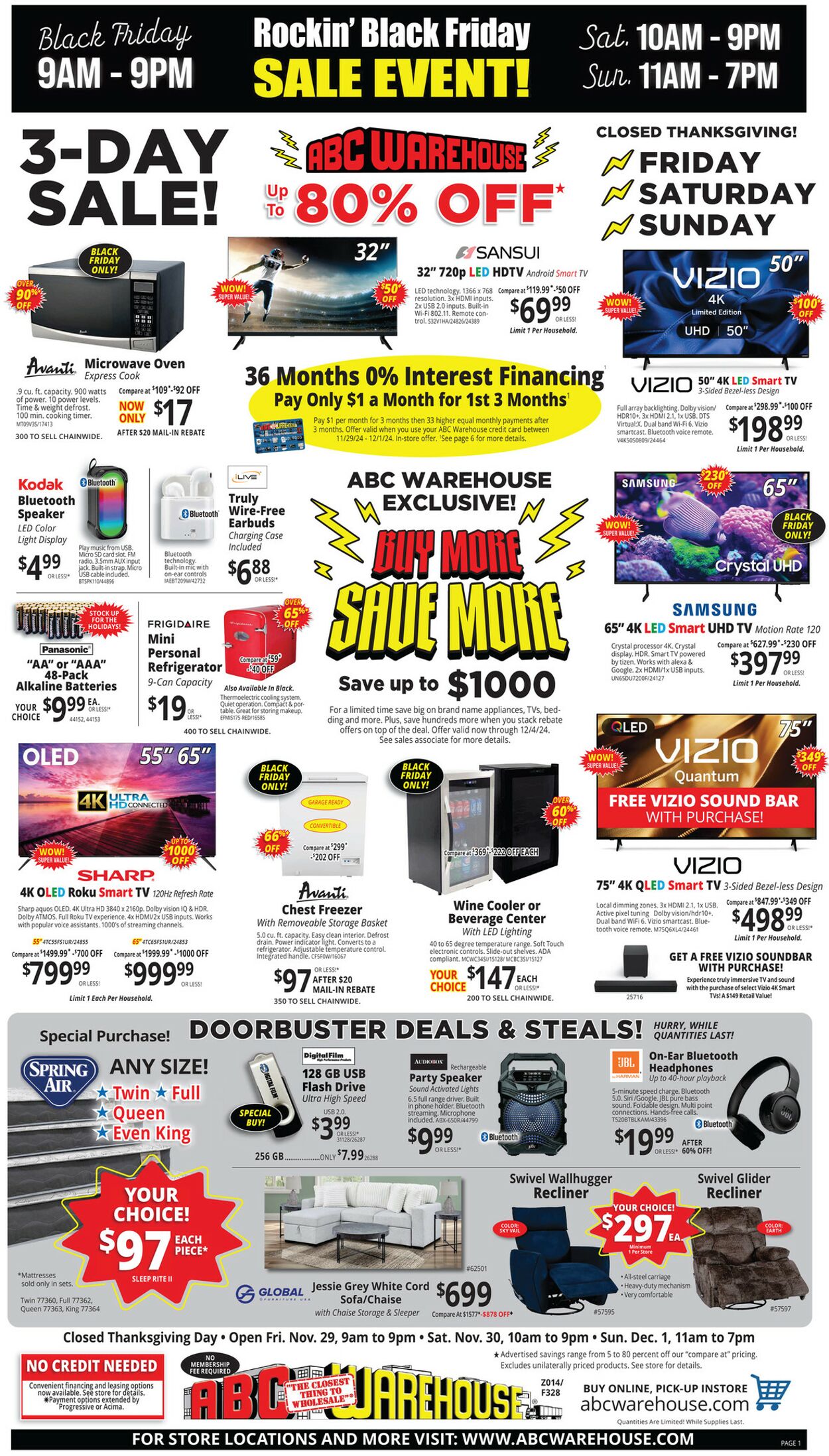 Weekly ad ABC Warehouse 11/24/2024 - 11/30/2024