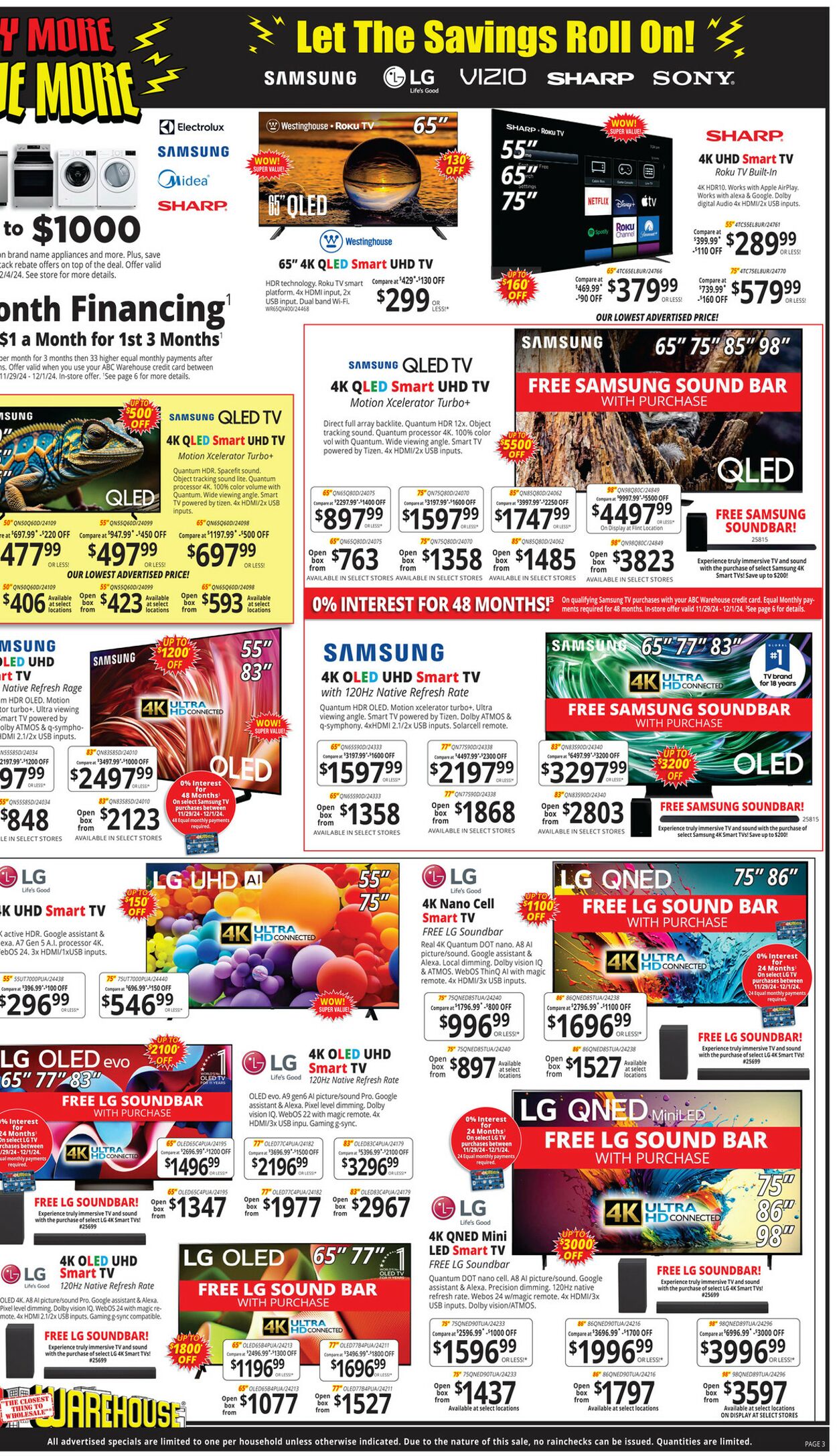 Weekly ad ABC Warehouse 11/24/2024 - 11/30/2024