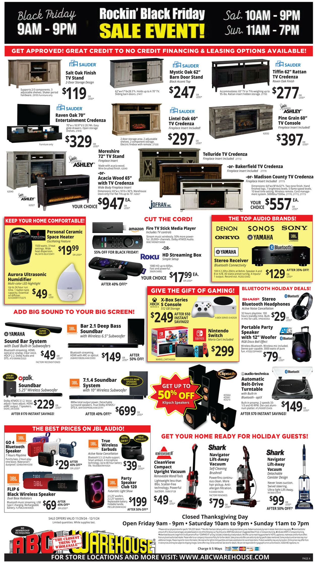 Weekly ad ABC Warehouse 11/24/2024 - 11/30/2024